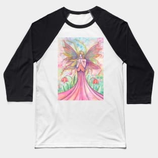 Wildflower Fairy Watercolor Illustration by Molly Harrison Baseball T-Shirt